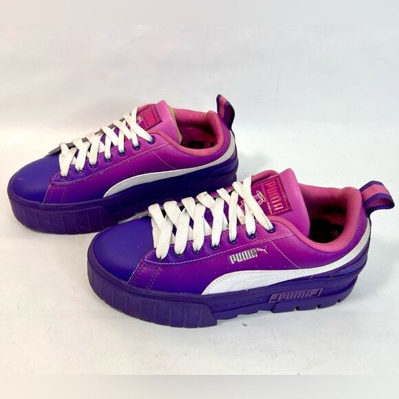 Bratz x Puma Mayze Platform Sneaker- Prism Violet - Kids Size 4.5C - Women Sz 6 - Picture 9 of 11
